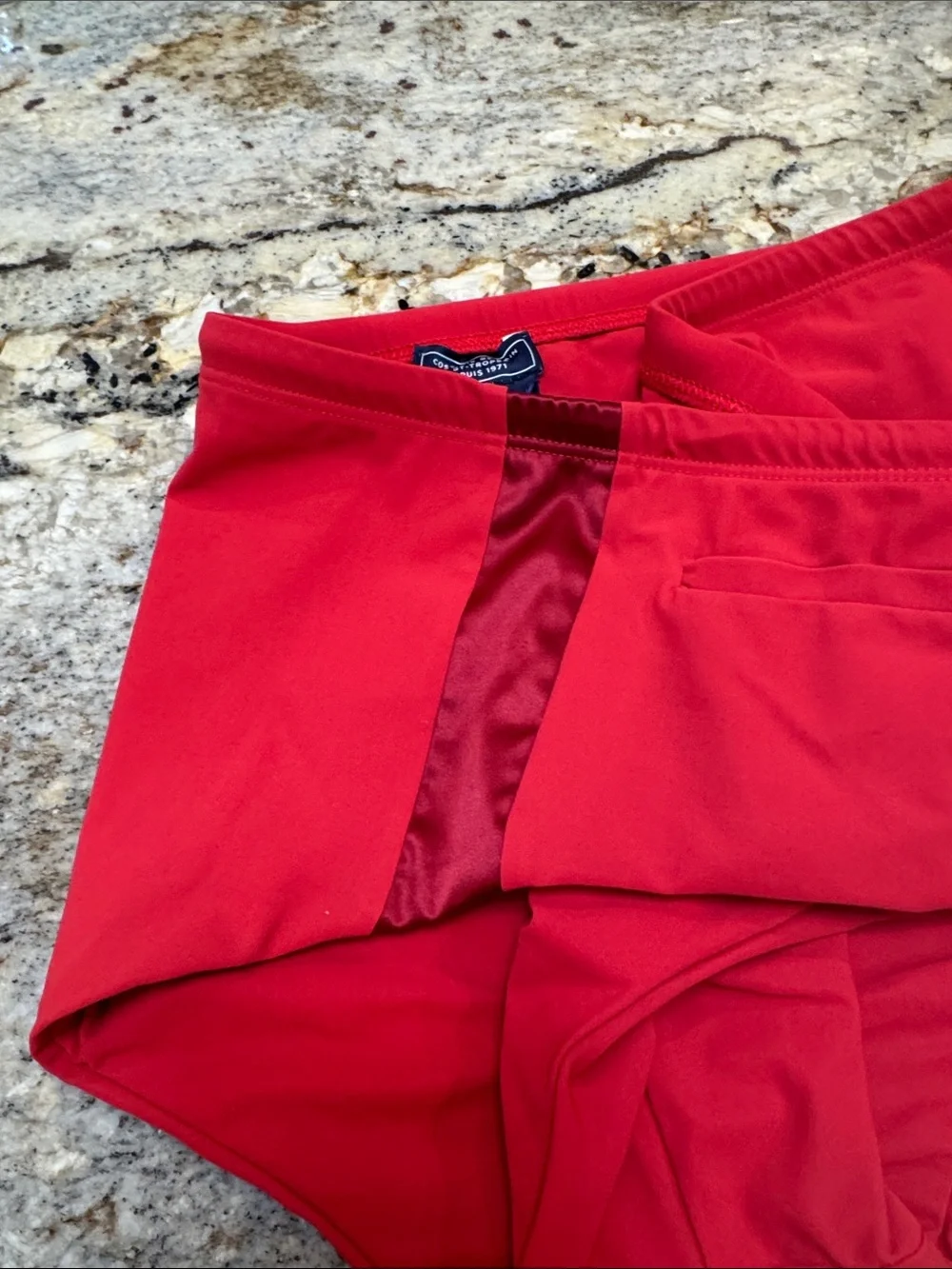 Vilebrequin Depuis 1971 Red Men's Swim Briefs with Drawstring